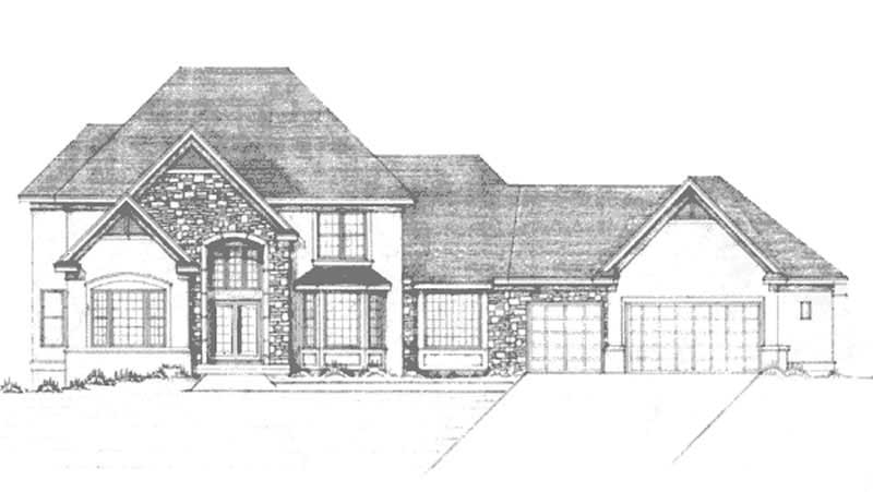 Home Plan Front Elevation of this 3-Bedroom,4591 Sq Ft Plan -146-1135