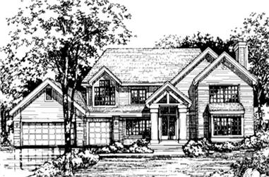 4-Bedroom, 3195 Sq Ft Country House Plan - 146-1147 - Front Exterior