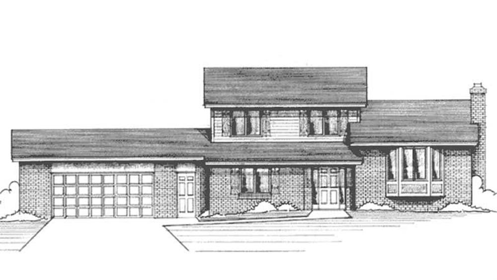Front view of Traditional home (ThePlanCollection: House Plan #146-1159)