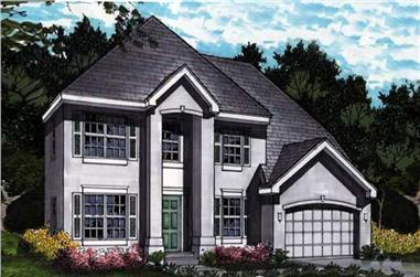 3-Bedroom, 2156 Sq Ft Contemporary House Plan - 146-1196 - Front Exterior