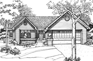 2-Bedroom, 1560 Sq Ft Ranch House Plan - 146-1232 - Front Exterior