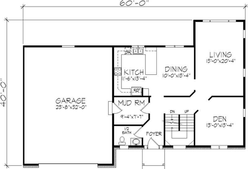 Floor Plan First Story of Plan #146-1262