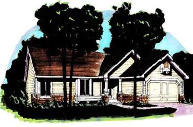 2-Bedroom, 1154 Sq Ft Country House Plan - 146-1296 - Front Exterior