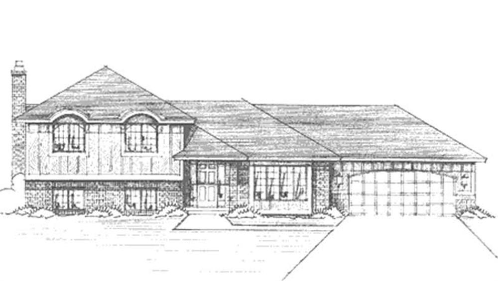 Front view of Craftsman home (ThePlanCollection: House Plan #146-1302)