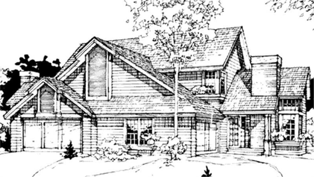 Front view of Duplex/Multi-Unit home (ThePlanCollection: House Plan #146-1318)