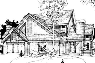 2-Bedroom, 1968 Sq Ft Country House Plan - 146-1318 - Front Exterior
