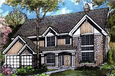 3-Bedroom, 2459 Sq Ft Country Home Plan - 146-1324 - Main Exterior