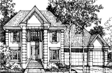 3-Bedroom, 2416 Sq Ft Colonial House Plan - 146-1349 - Front Exterior