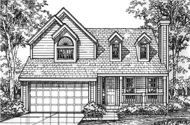 3-Bedroom, 1787 Sq Ft Country House Plan - 146-1376 - Front Exterior