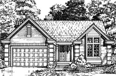 2-Bedroom, 1631 Sq Ft Country House Plan - 146-1410 - Front Exterior