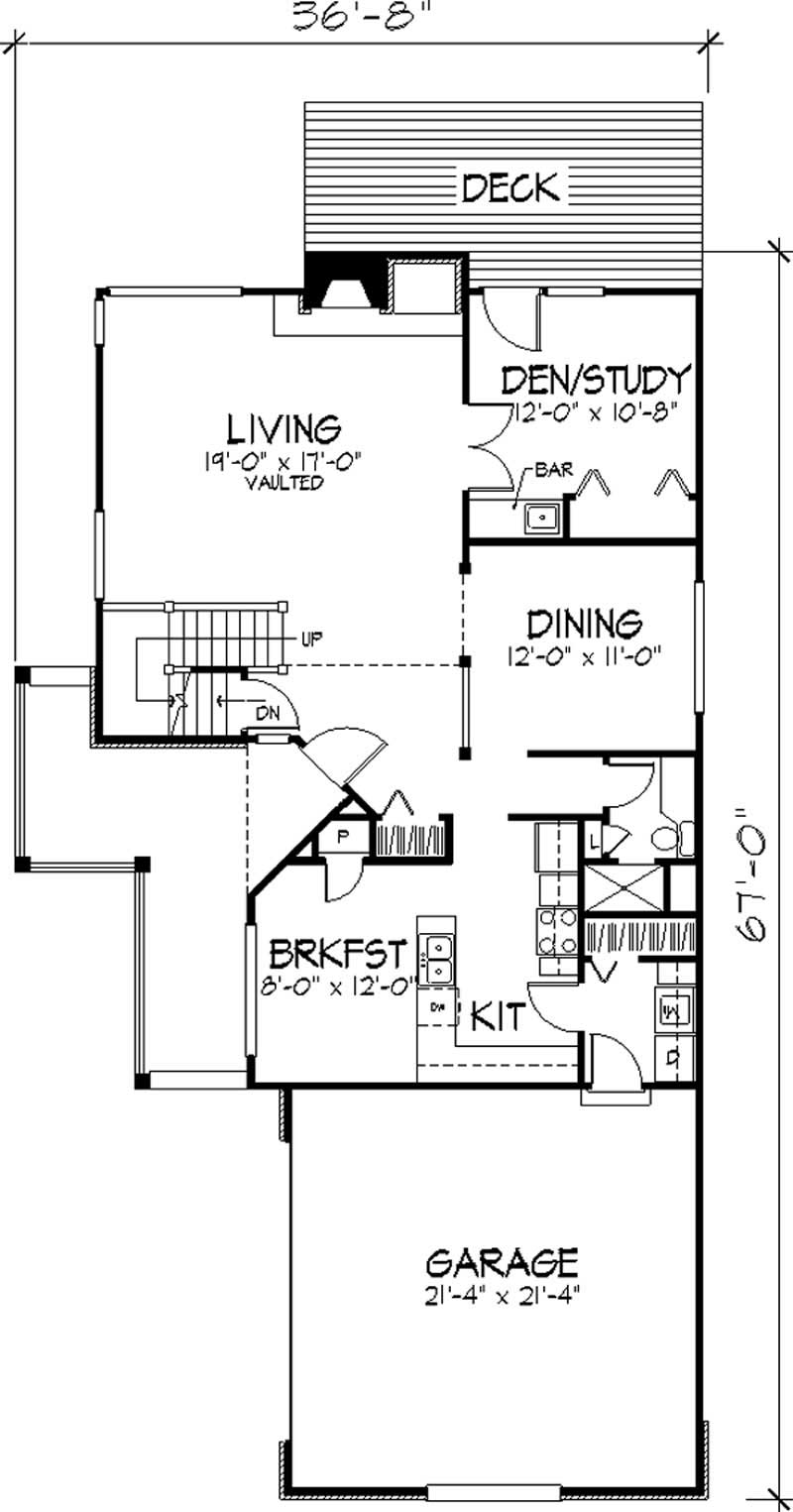 Floor Plan First Story of Country Plan #146-1414