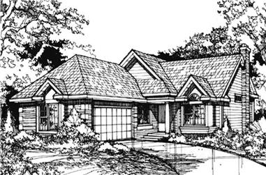 3-Bedroom, 1830 Sq Ft Country House Plan - 146-1415 - Front Exterior