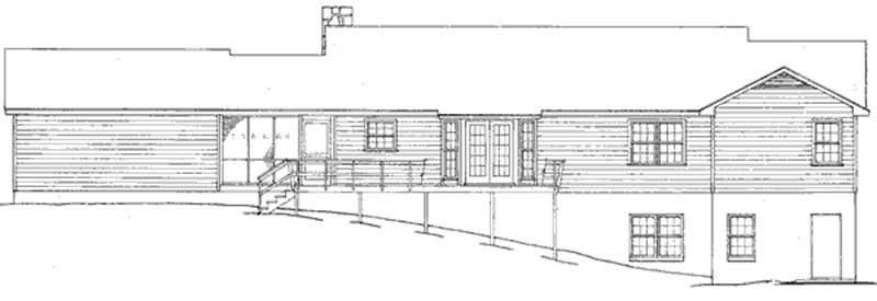 Home Plan Rear Elevation of this 4-Bedroom,4366 Sq Ft Plan -146-1416