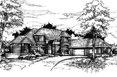 4-Bedroom, 4366 Sq Ft Luxury House Plan - 146-1416 - Front Exterior