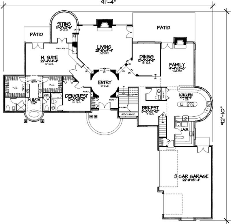 Floor Plan First Story of Cape Cod Plan #146-1416