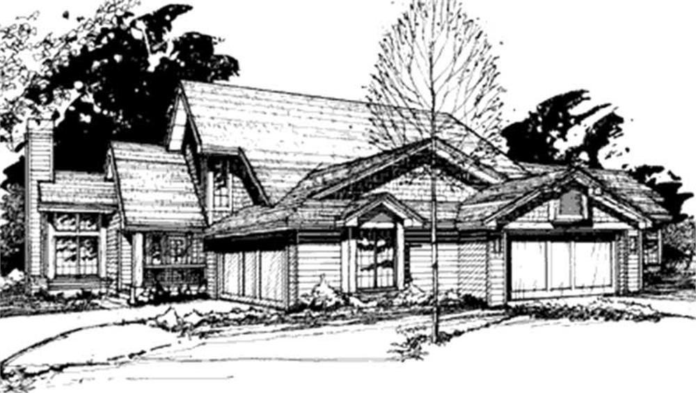 Front view of Duplex/Multi-Unit home (ThePlanCollection: House Plan #146-1418)