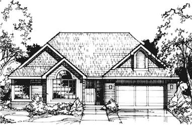 2-Bedroom, 1642 Sq Ft Country House Plan - 146-1435 - Front Exterior