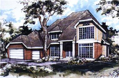 4-Bedroom, 2831 Sq Ft Country House Plan - 146-1448 - Front Exterior