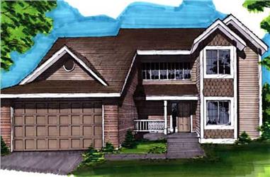 3-Bedroom, 1571 Sq Ft Contemporary House Plan - 146-1462 - Front Exterior
