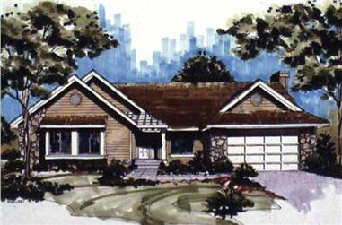 3-Bedroom, 2028 Sq Ft Ranch House Plan - 146-1465 - Front Exterior