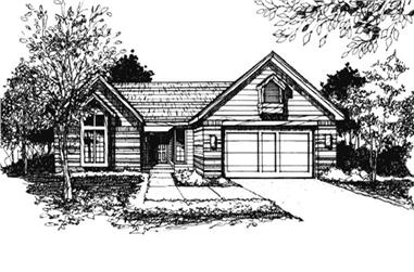 2-Bedroom, 1584 Sq Ft Ranch House Plan - 146-1466 - Front Exterior