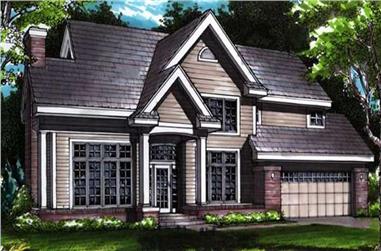 4-Bedroom, 2309 Sq Ft Country House Plan - 146-1472 - Front Exterior