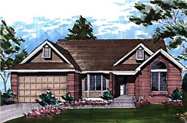 2-Bedroom, 1726 Sq Ft Ranch House Plan - 146-1475 - Front Exterior
