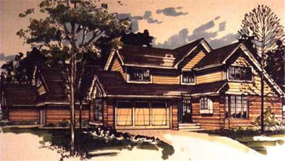 Front view of Duplex/Multi-Unit home (ThePlanCollection: House Plan #146-1491)