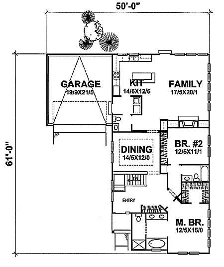 Floor Plan First Story of Country Plan #146-1515