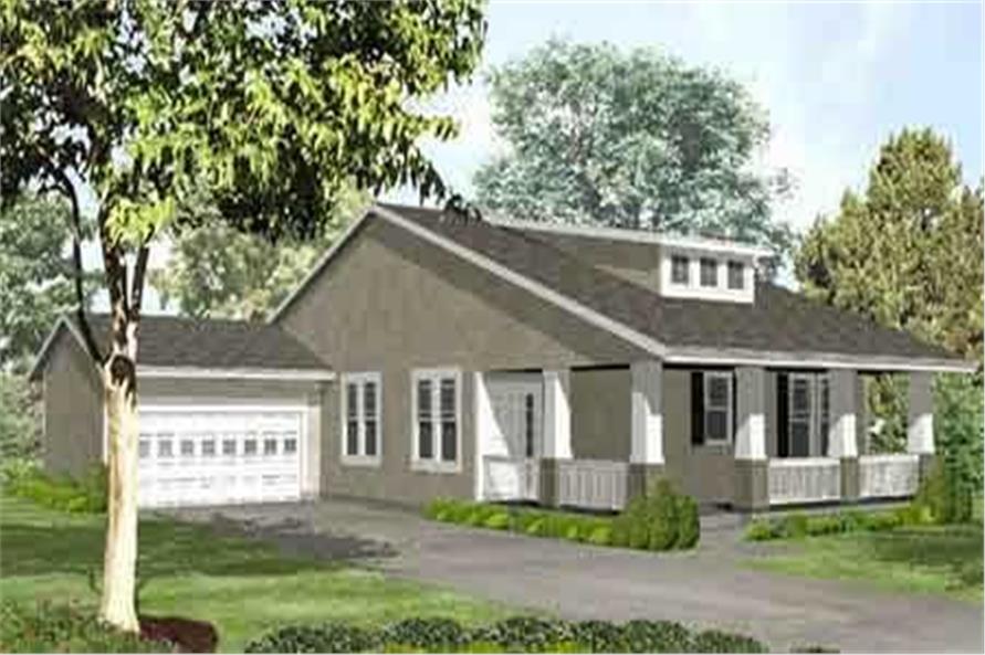 Color Rendering of this house plan.