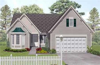 3-Bedroom, 1913 Sq Ft Country House Plan - 146-1541 - Front Exterior