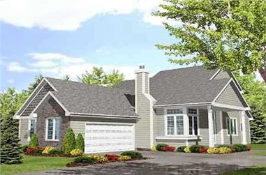 3-Bedroom, 1941 Sq Ft Country House Plan - 146-1575 - Front Exterior