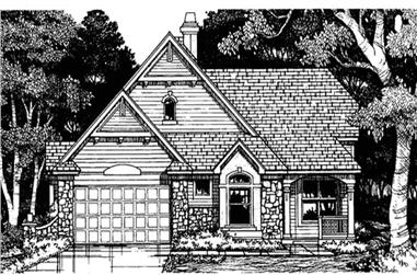 2-Bedroom, 1973 Sq Ft Country House Plan - 146-1590 - Front Exterior