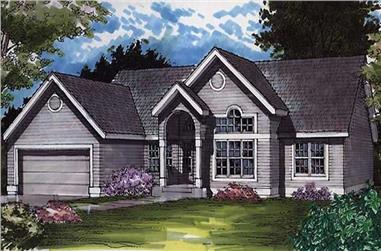 3-Bedroom, 1700 Sq Ft Country House Plan - 146-1598 - Front Exterior