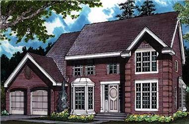 4-Bedroom, 2591 Sq Ft Country House Plan - 146-1599 - Front Exterior