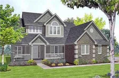3-Bedroom, 2150 Sq Ft Country House Plan - 146-1615 - Front Exterior