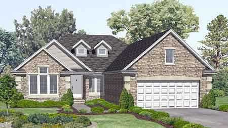 Front view of Craftsman home (ThePlanCollection: House Plan #146-1625)