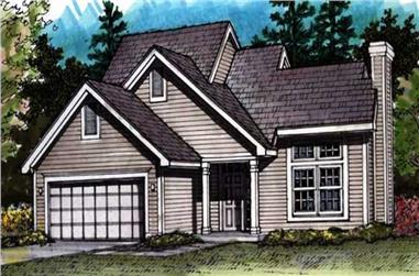 3-Bedroom, 1633 Sq Ft Cape Cod House Plan - 146-1628 - Front Exterior