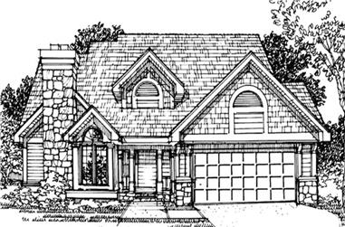 3-Bedroom, 1911 Sq Ft Country House Plan - 146-1637 - Front Exterior