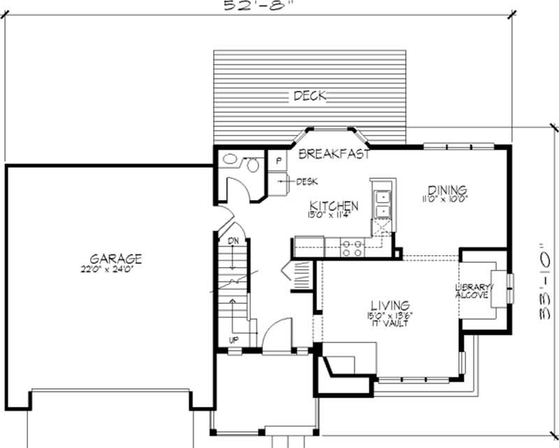 Floor Plan First Story of Country Plan #146-1653