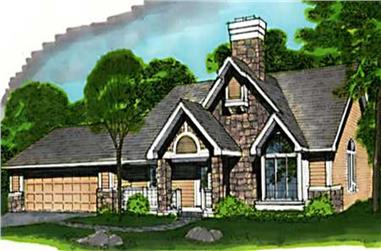 3-Bedroom, 1833 Sq Ft Country House Plan - 146-1668 - Front Exterior
