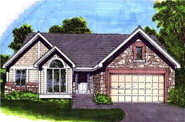 3-Bedroom, 1642 Sq Ft Country House Plan - 146-1676 - Front Exterior