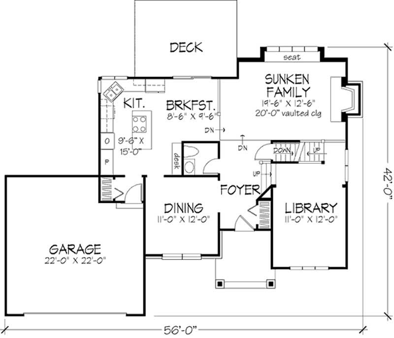 Floor Plan First Story of Country Plan #146-1684