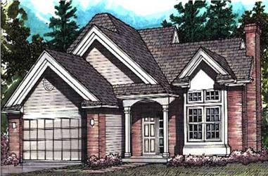 3-Bedroom, 1633 Sq Ft Cape Cod House Plan - 146-1691 - Front Exterior