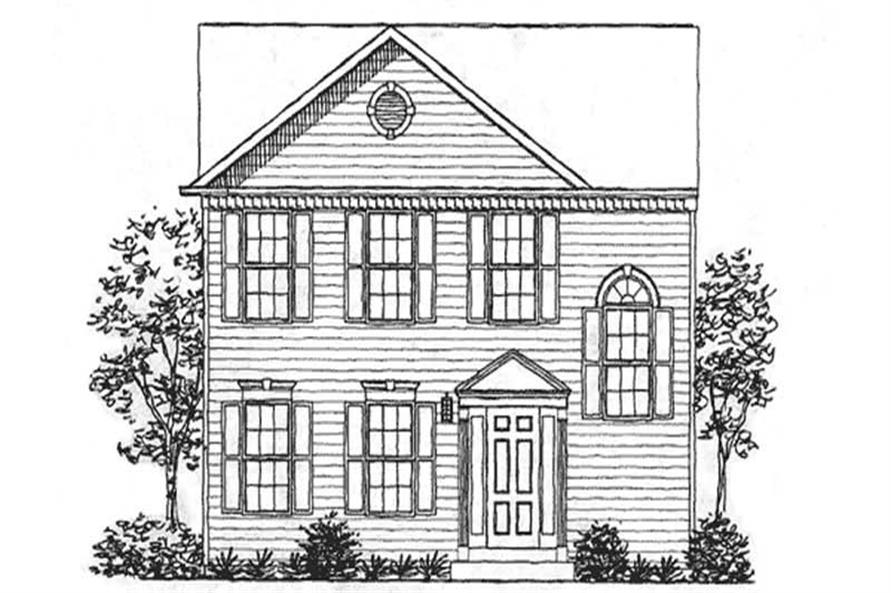 3-Bedroom, 1337 Sq Ft Colonial House Plan - 146-1719 - Front Exterior
