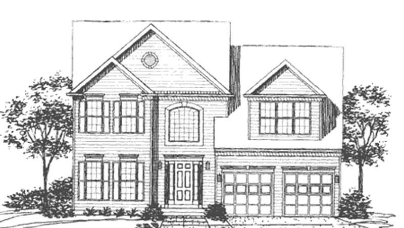 Home Plan Front Elevation of this 3-Bedroom,2030 Sq Ft Plan -146-1720