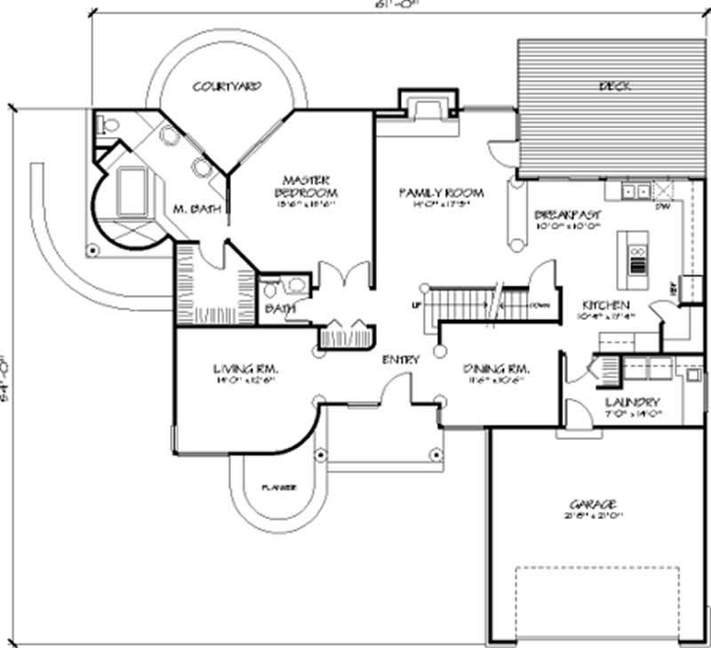 Floor Plan First Story of Cape Cod Plan #146-1731