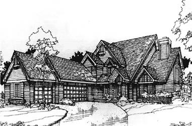 3-Bedroom, 4110 Sq Ft Colonial House Plan - 146-1733 - Front Exterior