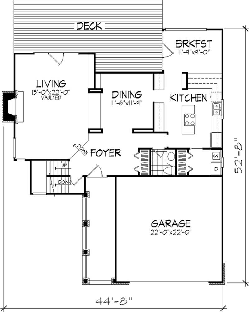 Floor Plan First Story of Country Plan #146-1739