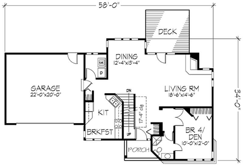 Floor Plan First Story of Country Plan #146-1741